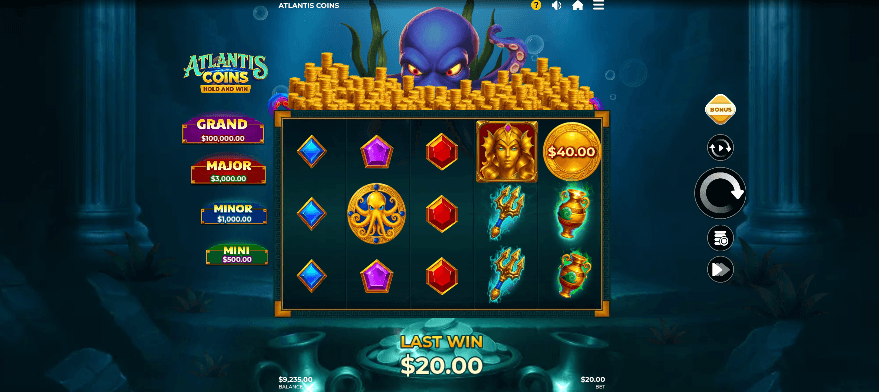 Atlantis Coins Hold&Win Symbols